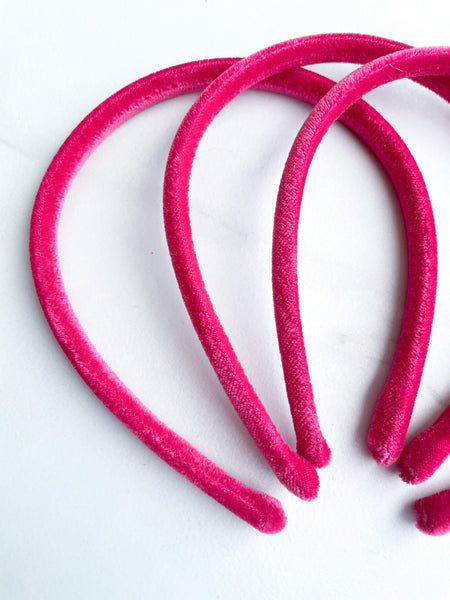 Hot Pink Velvet Headband